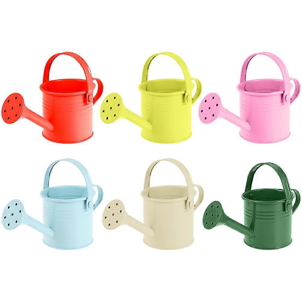 6Pcs Watering Can for Kids Metal Watering Can -Small Water Can for Boys and Girls Gardening Tools