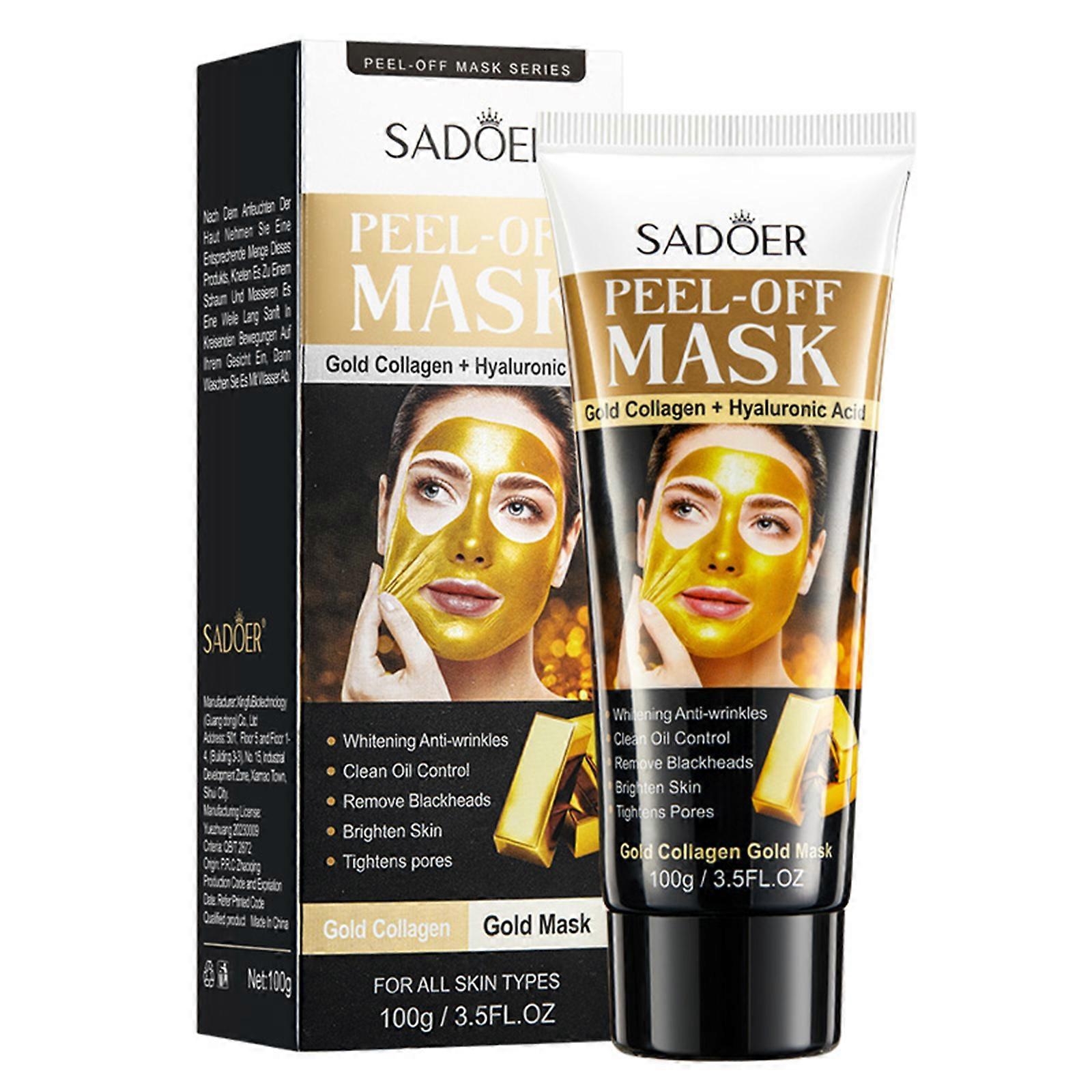 Blackhead Remover Mask, 24K Gold Firming Peel Off Mask, Gold Facial Mask Anti-Aging, Lifting, Firming, Deep Cleansing