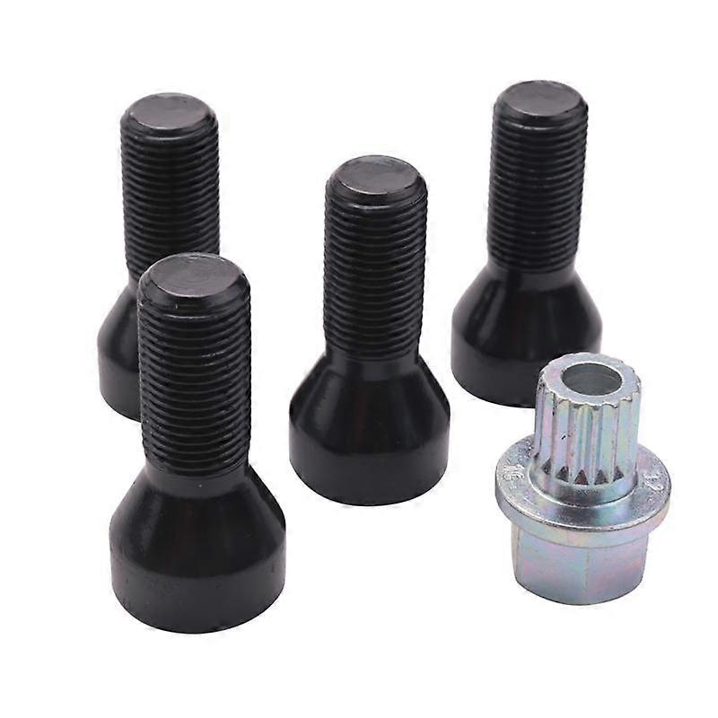 M14 x 1.25 Car Wheel Locking Wheel Hub Nut Anti-Theft Screw with Key Car Anti-Theft Screw for - R50
