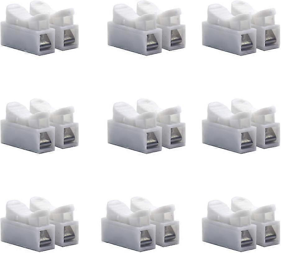 65 Pieces 2p Spring Wire Connectors,electrical Cable Clamp Terminal Block Connector, Led Strip Light Wire Connectors Ch2)