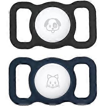 Suporte para Coleira de Cachorro Airtag (2 Pack) Compatível com Apple Airtag Suporte para Coleira de Gato, Suporte para Air Tag para Coleira de Animais de Estimação, Capa para Rastreador GPS