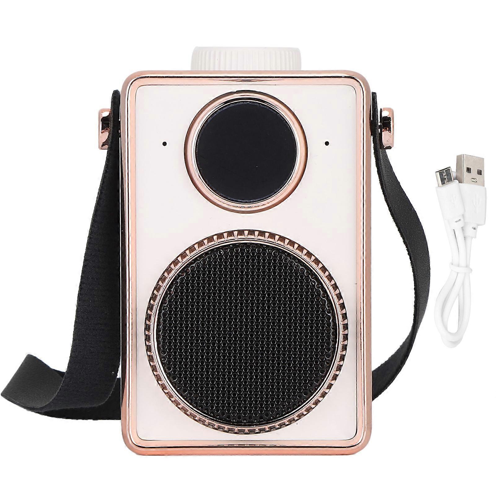 Bluetooth Speaker ABS Mini Retro OldFashioned Wireless Portable Bluetooth Speaker(White )