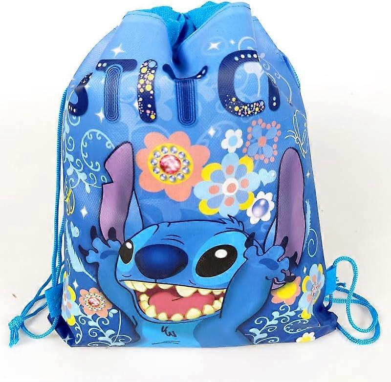 16 Pack Lilo Stitch Gift Bags Boys Kids Themed Birthday Kindergarten Party Favors Storage Drawstring Backpack
