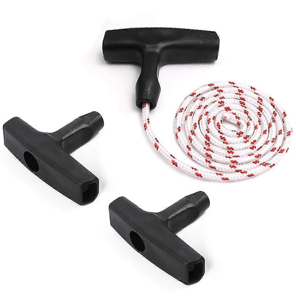 2025 Suitable Starter Handle Lawn Mower Recoil Starter Rope with 3 Pieces Starter Handle Cord Mower Accessories