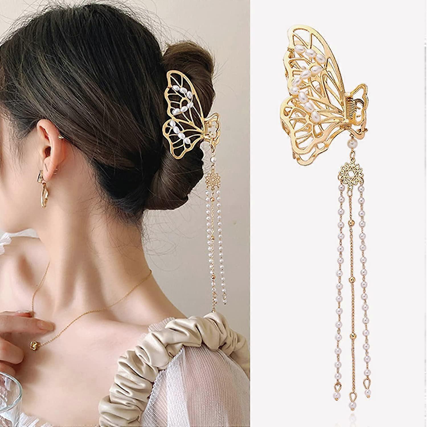 Butterfly Clips For Hair 1pcs Gold Hair Clips Nonslip Cute Claw