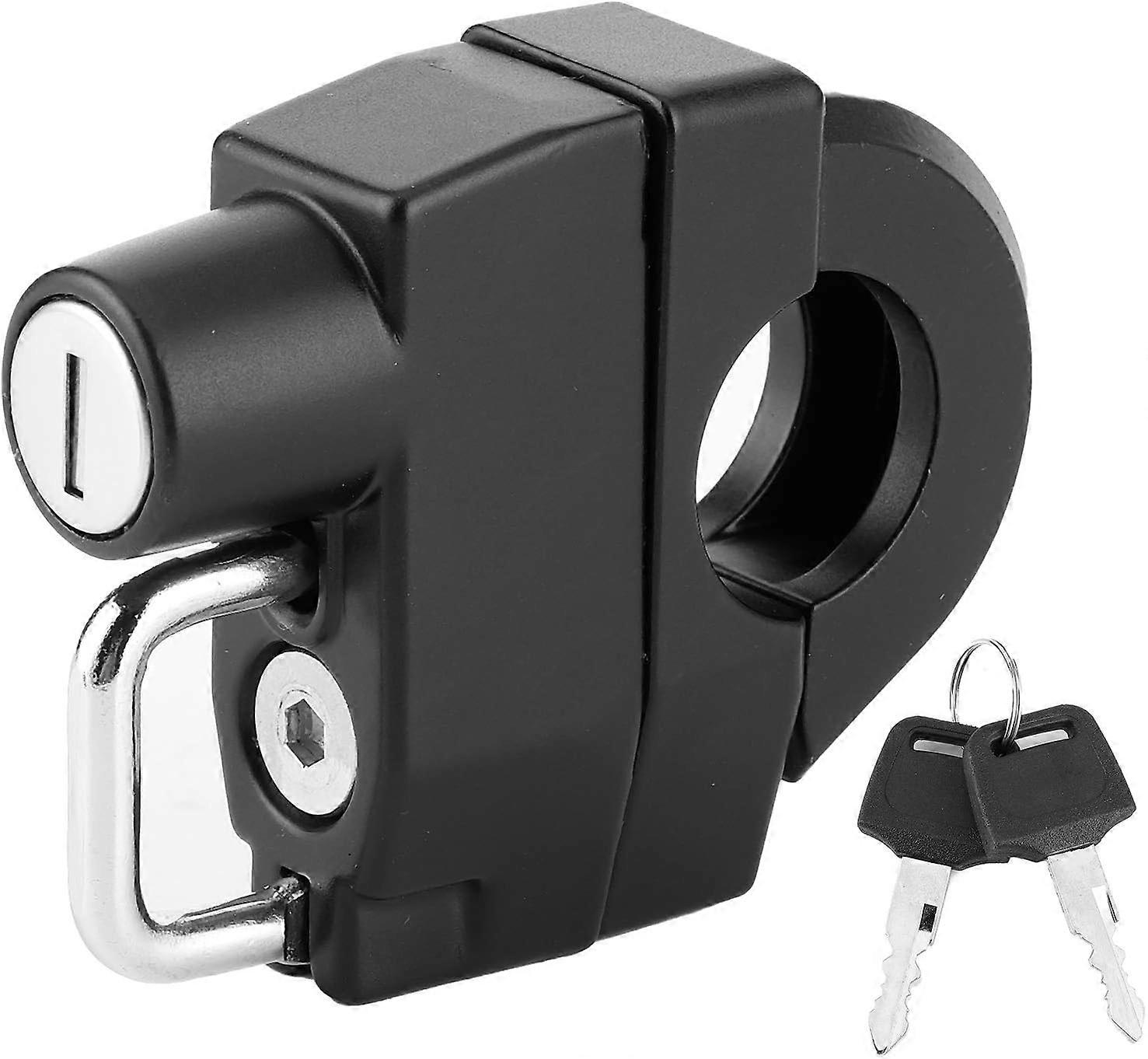 Helmet Lock, Universal Motorcycle Helmet Anti-Theft Lock with Key Driving Accessory for,Suitable for 2.2-2.8cm Universal Handle Diameter