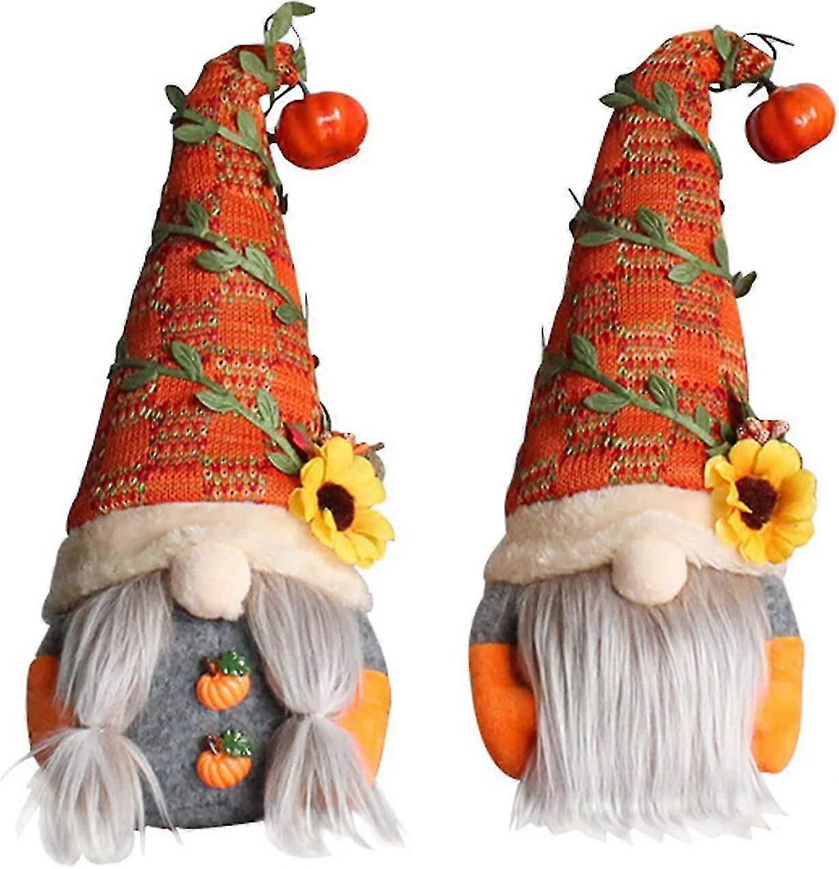 Faceless Stuffed Easter Gnome - Autumn Sunflower Decoration - Fall Decoration