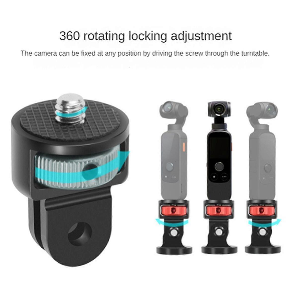 For Series Sports Camera Accessories Multi-Function 1/4 Adapter Interface 1/4 Adapter,Black Titanium