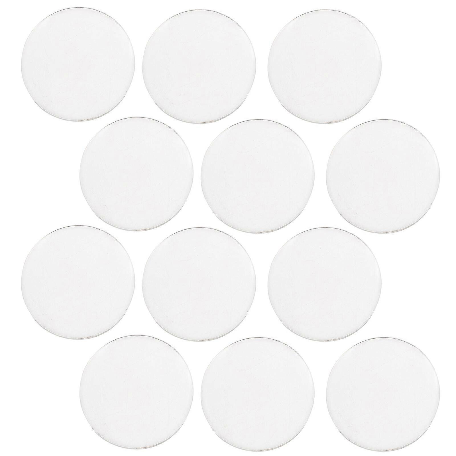 12pcs Convex Lens Magnifying Lens Transparent Optical Lens Magnifier Lens