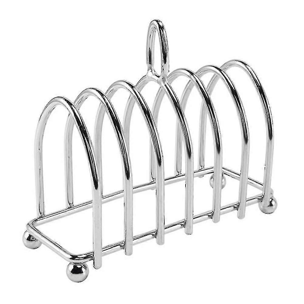 Fast Arrive 6 Pieces Toast Bread Rack Stainless Steel Toast Rack With Handle for Baking