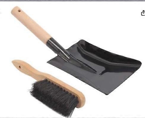 1 set askspade och härdborste för kol, handspade för eldstad