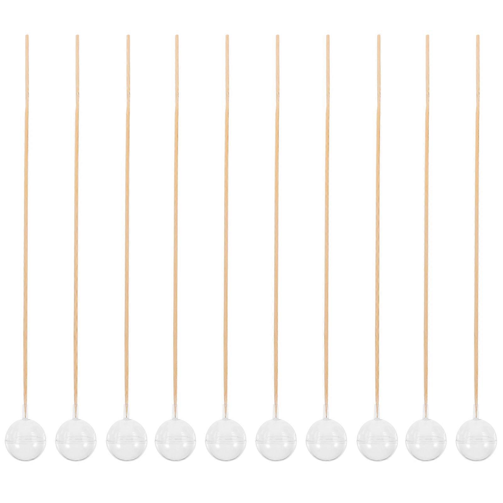 10 Sets Clear Chocolate Holder Truffle Box Holder Chocolate Rack and Wood Stems