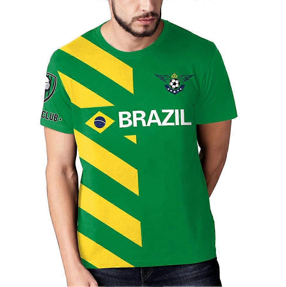 Football Casual Sportswear Coupe du Monde Fan Cheer Manches courtes Crewneck T-Shirt