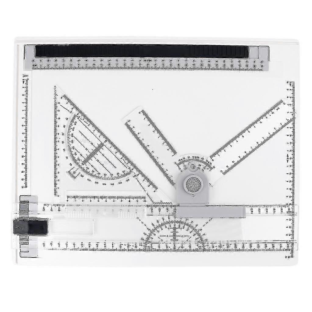 A4 Drawing Board Adjustable Parallel With Clear Rule Graphics Angle 37x29cm Hk