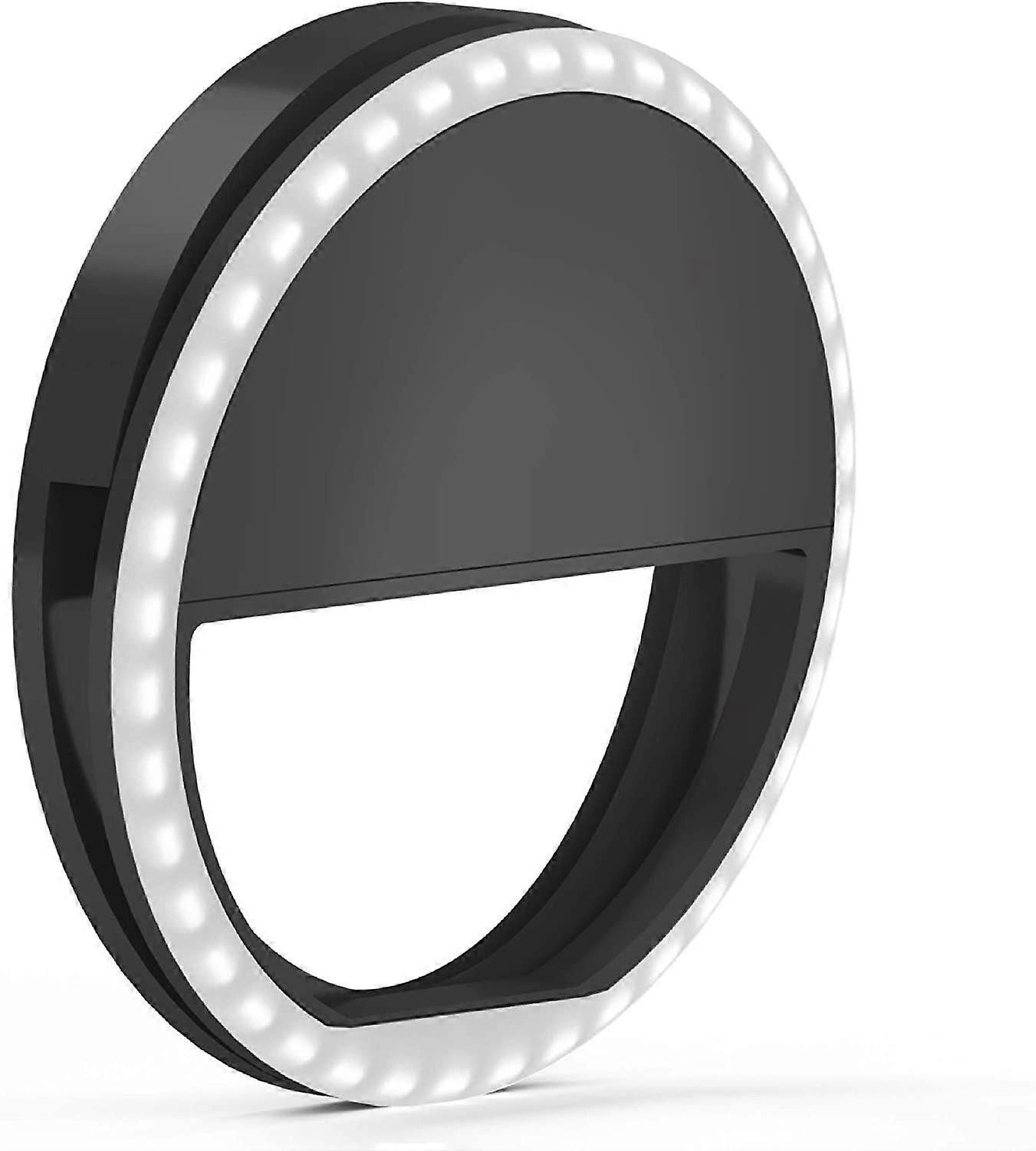 Selfie Ring Light-Small Clip LED Video Conference Lighting Round Phone Light Ring