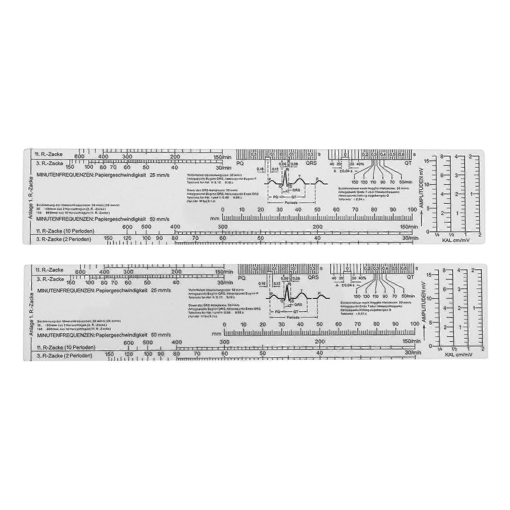 Ekg Ruler Pocketcard en inglés
