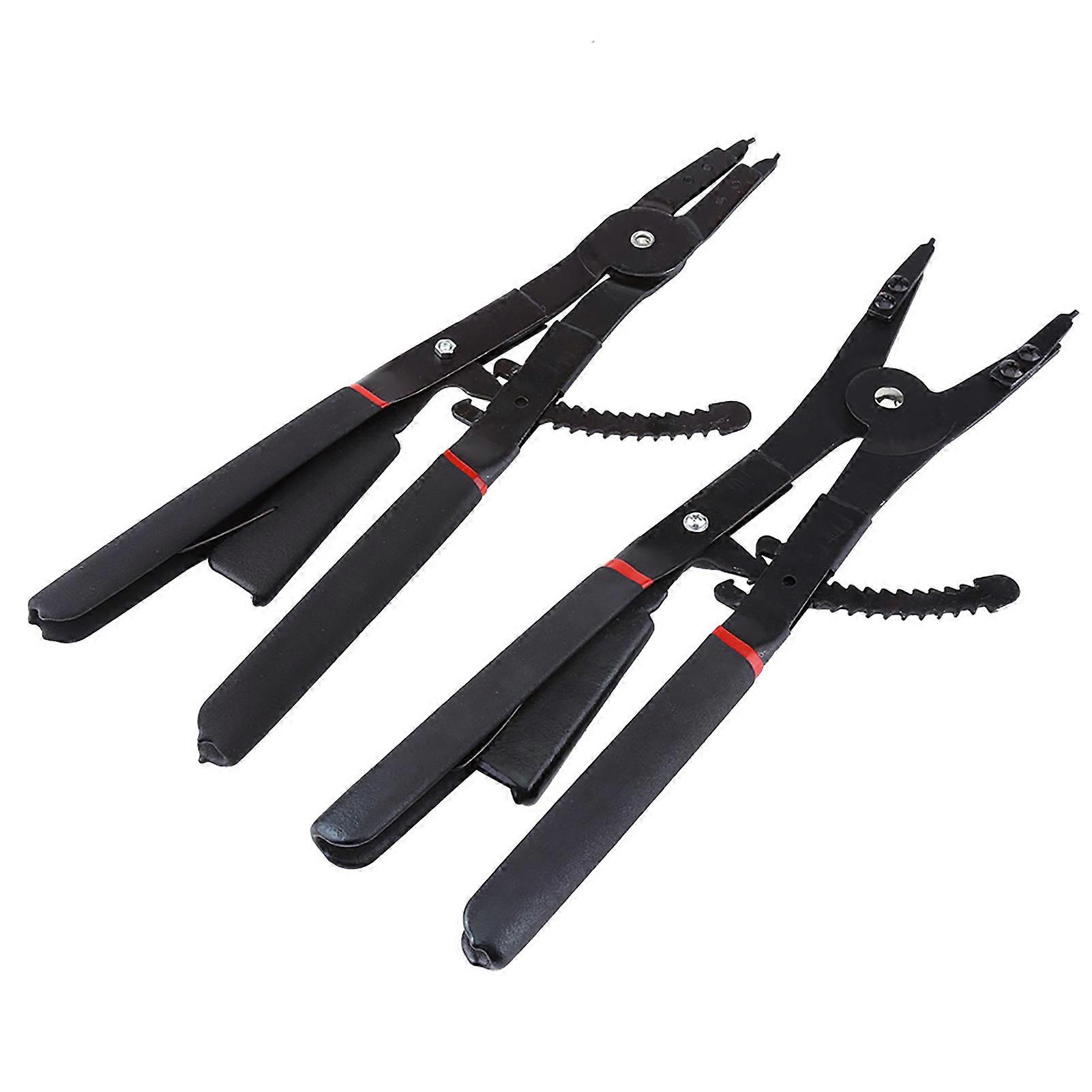 16" Universal Circlip Snap Ring Pliers Tool Set Retaining Ring With Replacement Tips