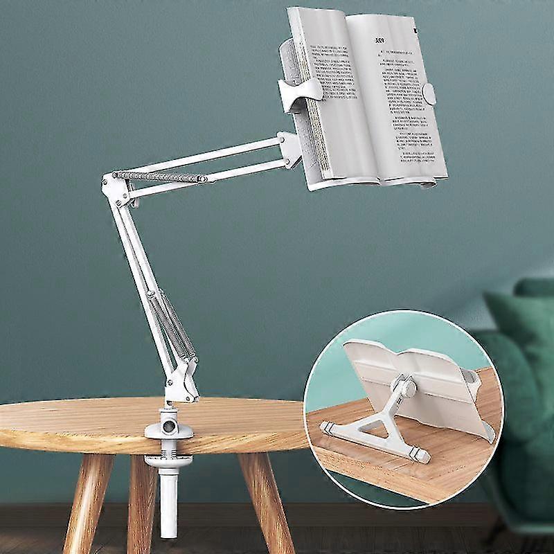 Desktop Long Arm Reading Book Bracket For Children39;s Reading Rack Multi Angle Rotation Book Holder Reading Book On Bed Stand