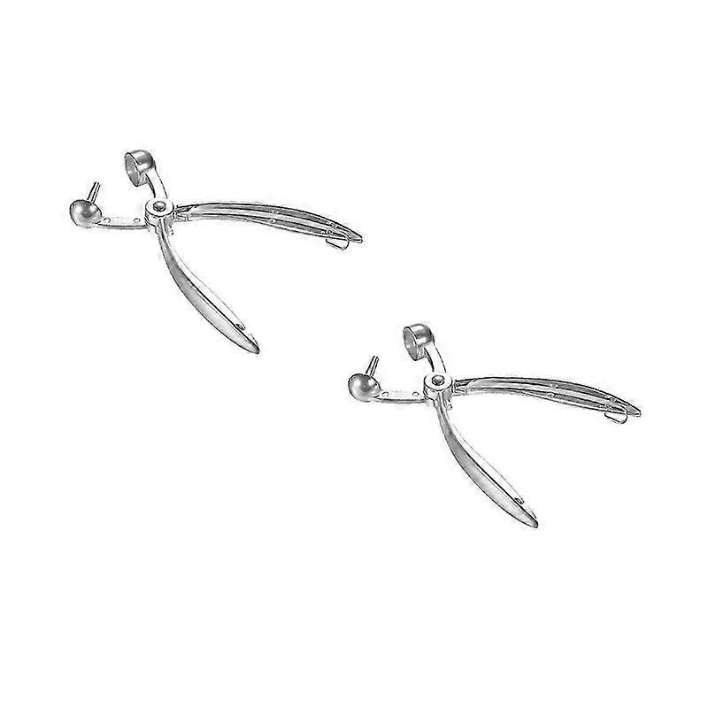 2 Pcs Silver Metal Cherry Pitter Olive Pit Easy Remover Hand Removal Core Tool Kitchen Fruit Vegeta