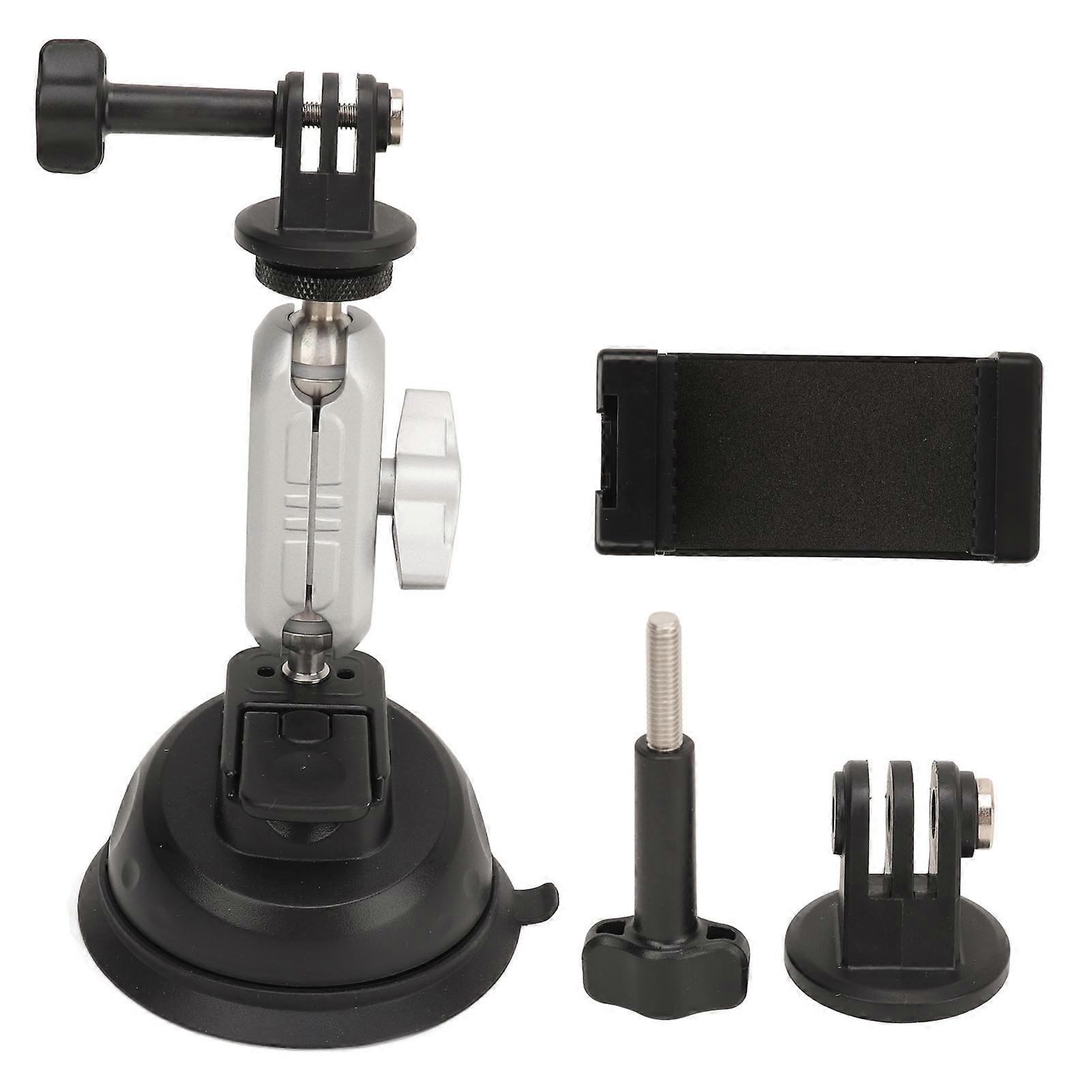 Action Camera Suction Cup Car Mount 1/4 in Thread Dual Ball Head Sport Camera Suction Mount Bracket for OSMO for Insta360 ONE X3