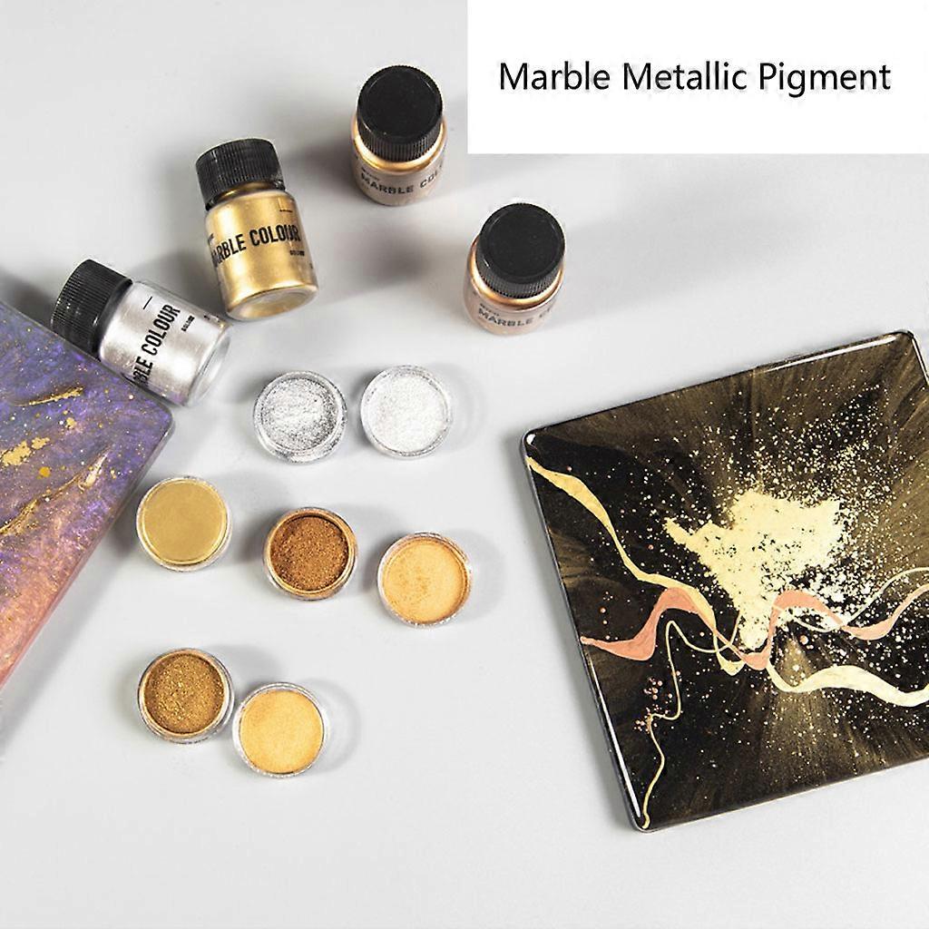 Parelpoeder Pigment – 4 Kleuren Metallic, Voor Epoxy, Hars, Zeep, Sieraden, Brons, Goud, Zilver