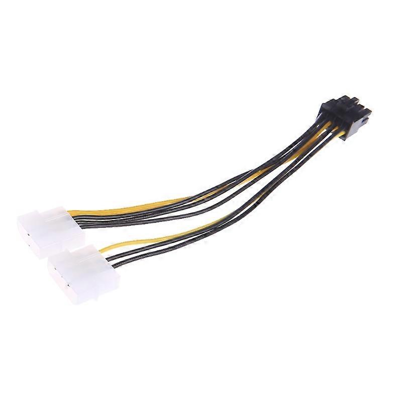 2x 4-Pin Molex LP4 To 8-Pin PCI Express Video Card ATX PSU Power Adapter Cable