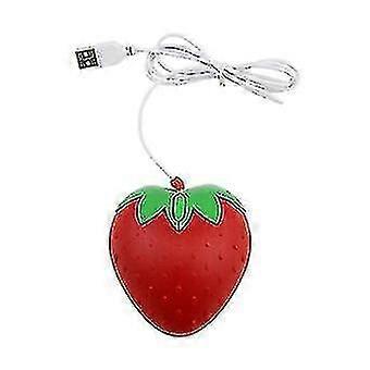 Portable Cute Mini Strawberry Wired Mouse Usb Small Optical Computer Mouse