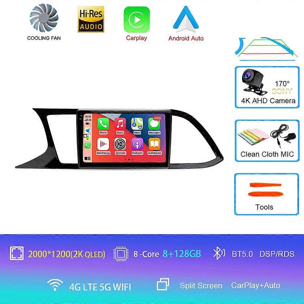 Car Radio Android 14 Carplay For Seat Leon 3 2012 2013 2014 2015 - 2020 Navigation Gps Multimedia Player Stereo Wifi+4g Auto Bt