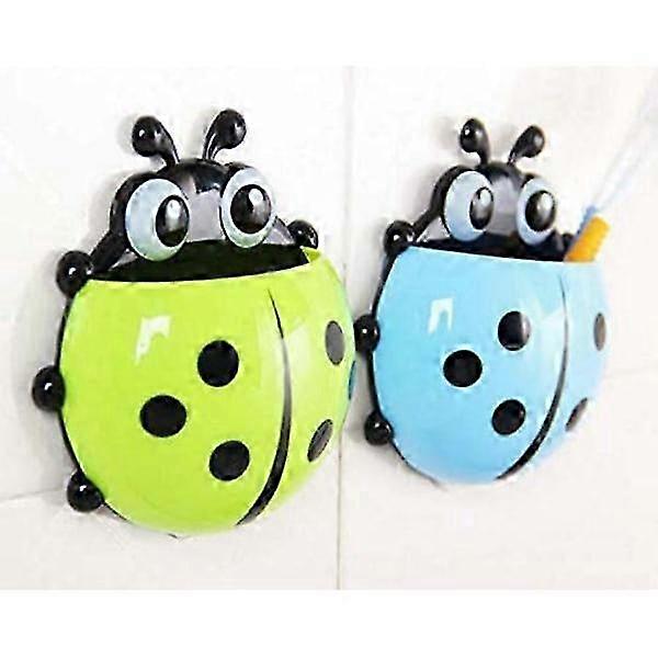 2 Pcs Ladybug Toothbrush Holder - Suction Cup