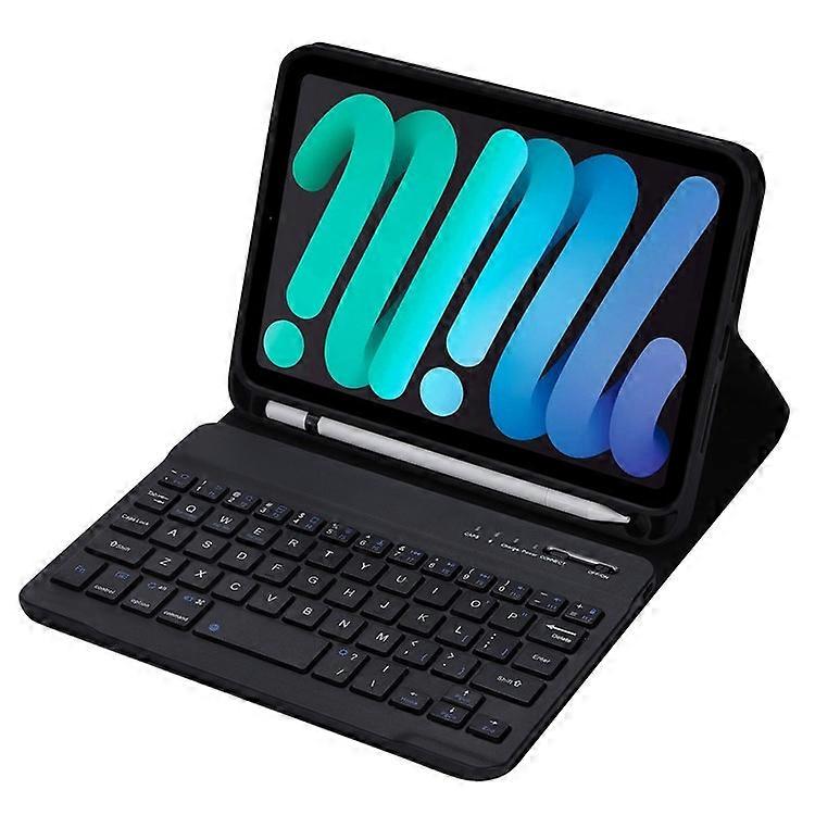 C06B Compatible For iPad mini (2024) / mini (2021) Anti-Scratch Protective Case with Bluetooth Keyboard Shockproof Stand Leather C