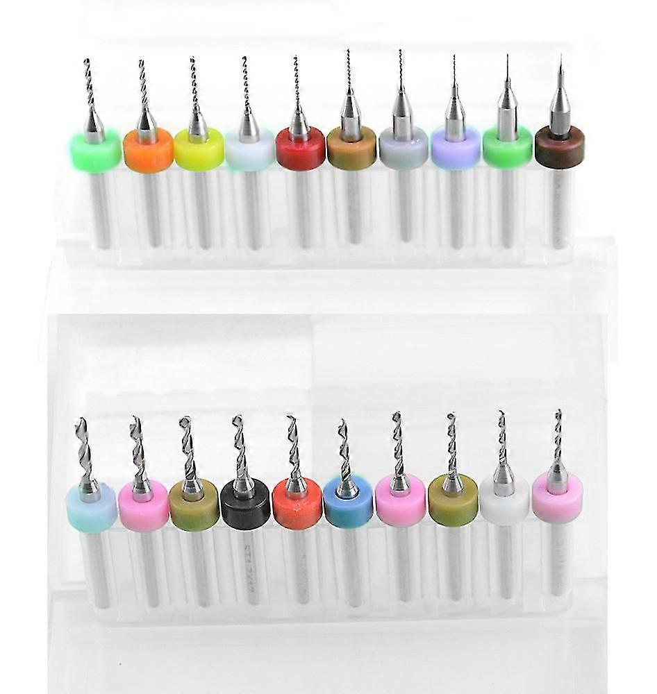 Jeu De 20 Forets Pour Circuits Imprims, Mtal Dur, Acier Au Tungstne, Microperceuse, Queue 0,10 Mm 1,0 Mm Et 1,1 Mm 2,0 Mm (1 Pice De Chaque),4212
