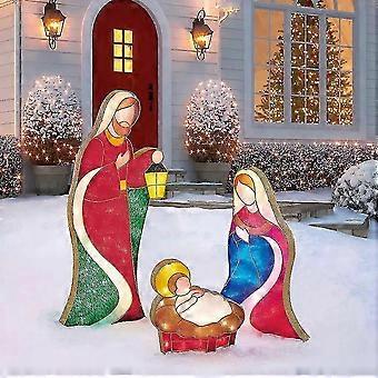 2023 Nativity Scene Light Up Led Christmas Birth Of Jesus...
