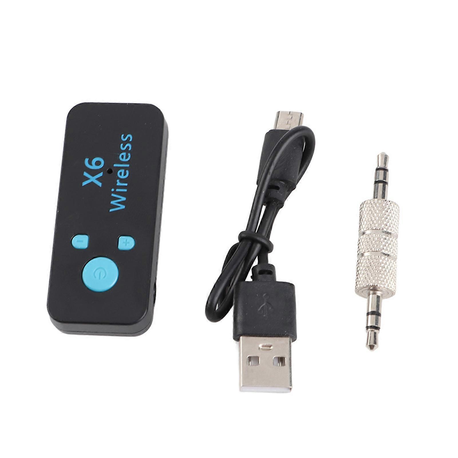X6 Car Bluetooth o Receiver - Wireless Music, Hands-Free Calls, 3.5mm Speaker Adapter