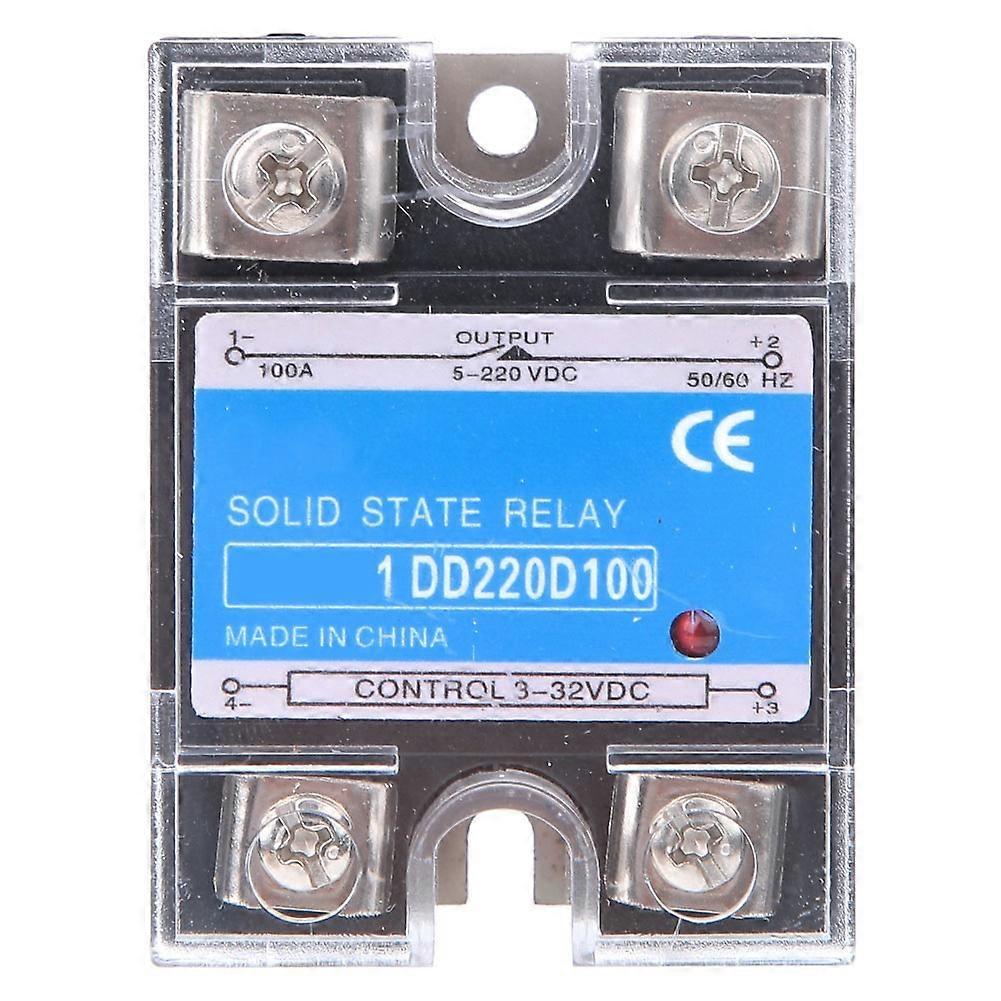Solid State Relay DC DC SSR Input 3-32VDC Load 5-220VDC Control Relay(100A )