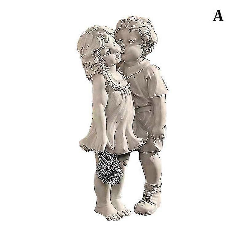 Resin Ornaments Garden Decoration Garden Sculptures Like Gardening Crafts Men And Women Kiss Cute @bugu