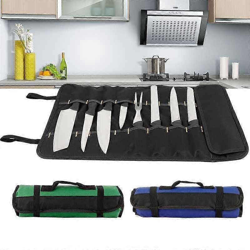 Chef Knife Roll Bag Professional Chef Knife Roll Multifunctional Foldable Chef Knife Storage Bag Portable Chef Knife Bag