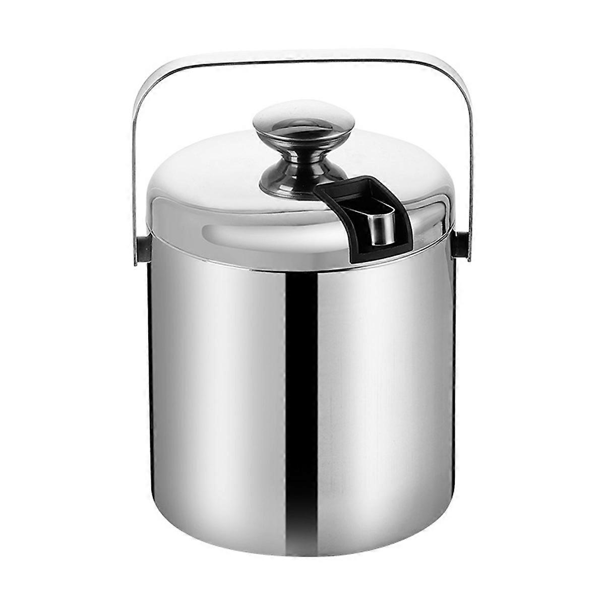 Ice Bucket, Double Wall Ice Bucket, Insulated Ice Bucket for Chilling Beer, Champagne and Wine. Kitchen Storage Accessory