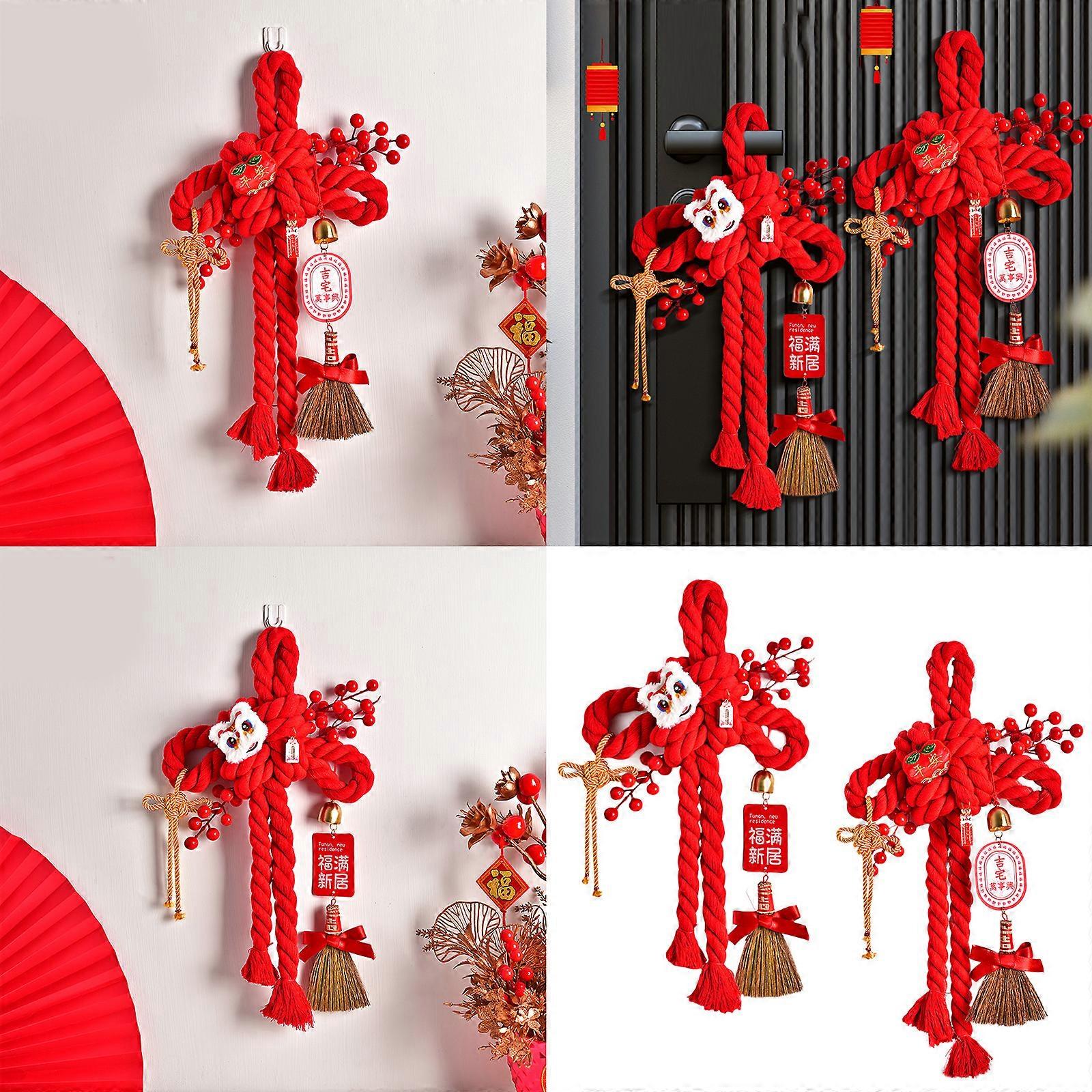 Traditional Chinese Knot Ornament Handmade Cotton Rope Braided Luck ...
