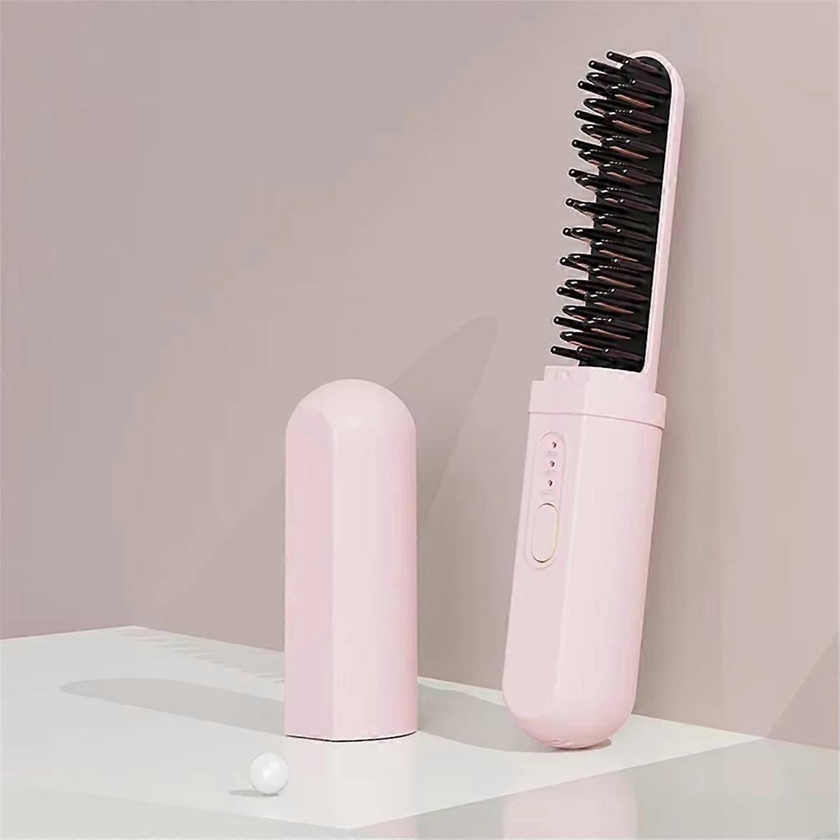 Mini Portable Wireless Hair Straightener,Rechargeable, Dual-Purpose Curling Iron with Negative Ion