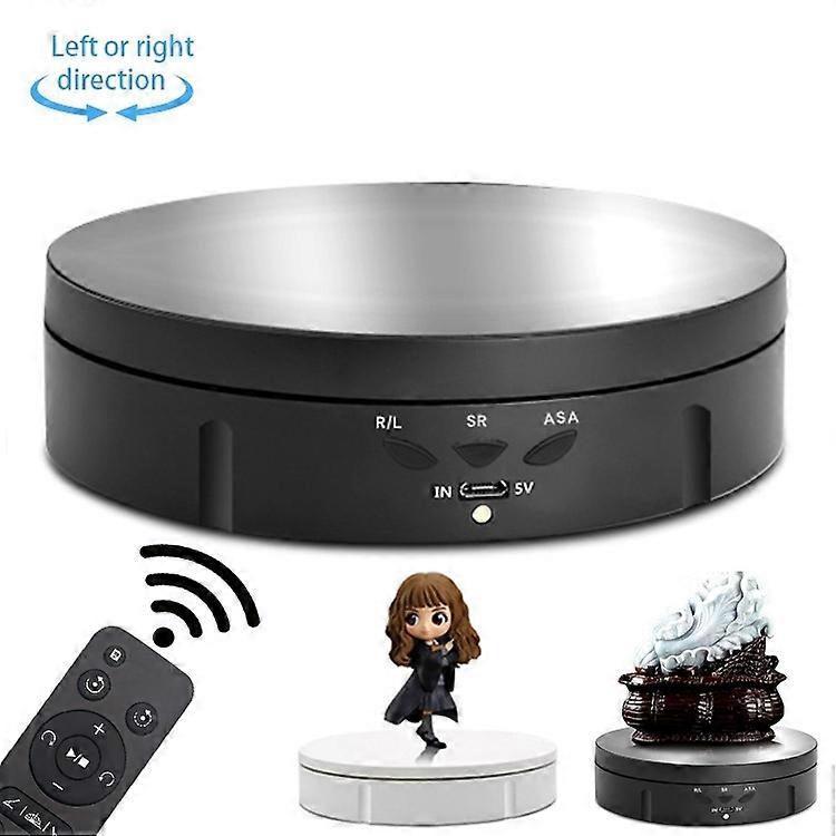 14.6cm Remote Mirror USB Electric Rotating Turntable Display Stand, Load: 10kg