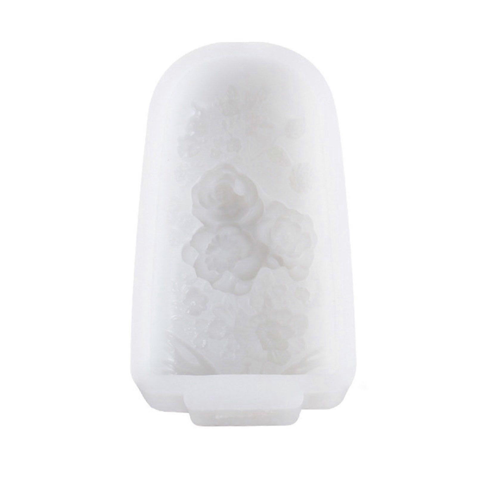 Popsicle Molds Silicone Ice Cream Maker Flower Pattern Reusable DIY Ice Cream Cone Fondant Molds for Cupcake Topper Candy Chocolate Sugar Craft