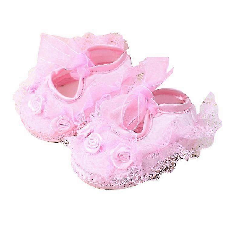 Baby Mädchen Soft Bottom Wanderschuhe Spitze Prinzessin Blumenschuhe