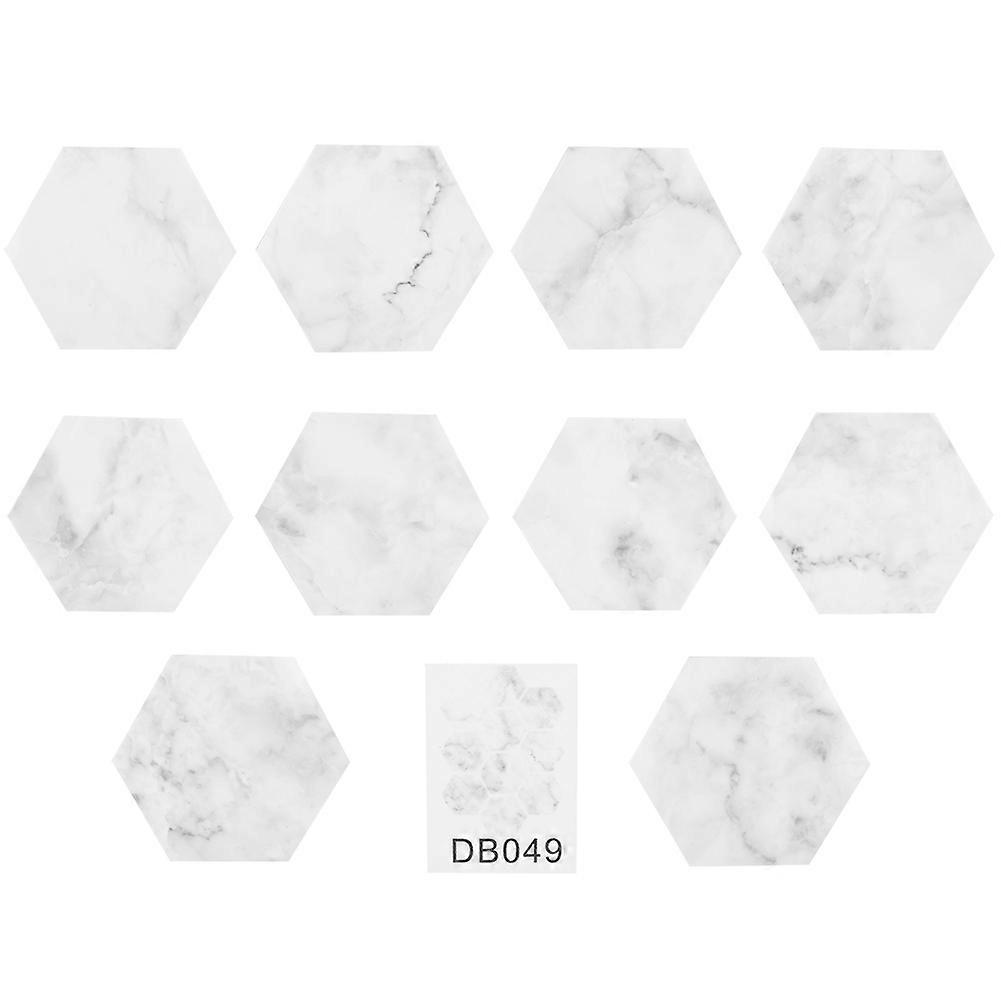 Hexagonal DIY Non-slip Self-Adhesive Floor Sticker 10-Pcs Set Peel And Stick Tile Decor