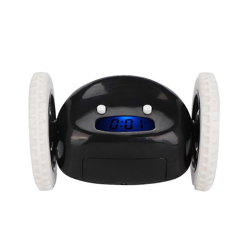 Cute Large Wheel Electronic Alarm Clock with Classic Design, Silent Movement, and LED Display, Ideal for Bedroom Decor