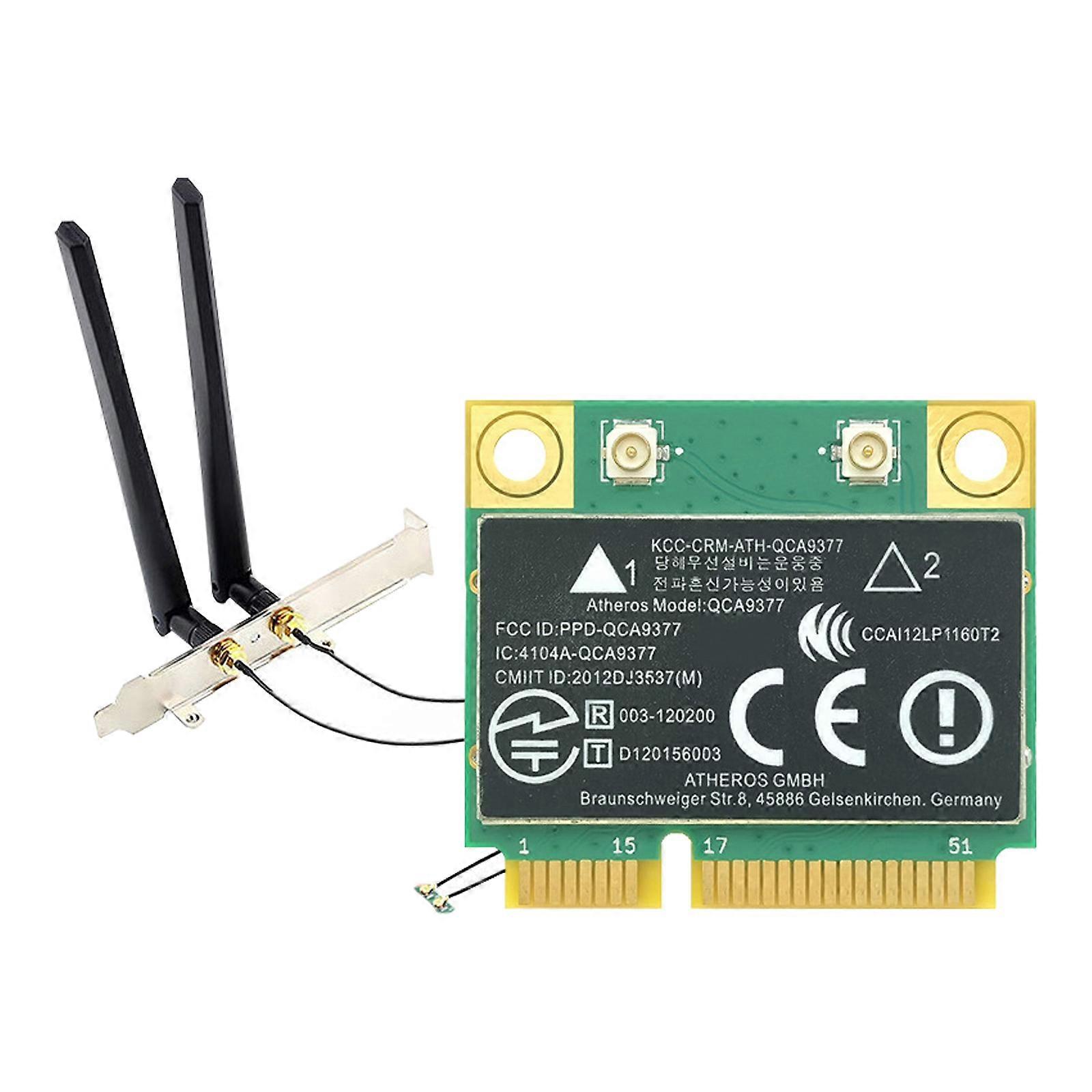 QCA9377 WiFi Adapter Double Frequency 600Mbps Mini PCIe WIFI Card BT4.2 Fast Speed For PC Networking Adapter