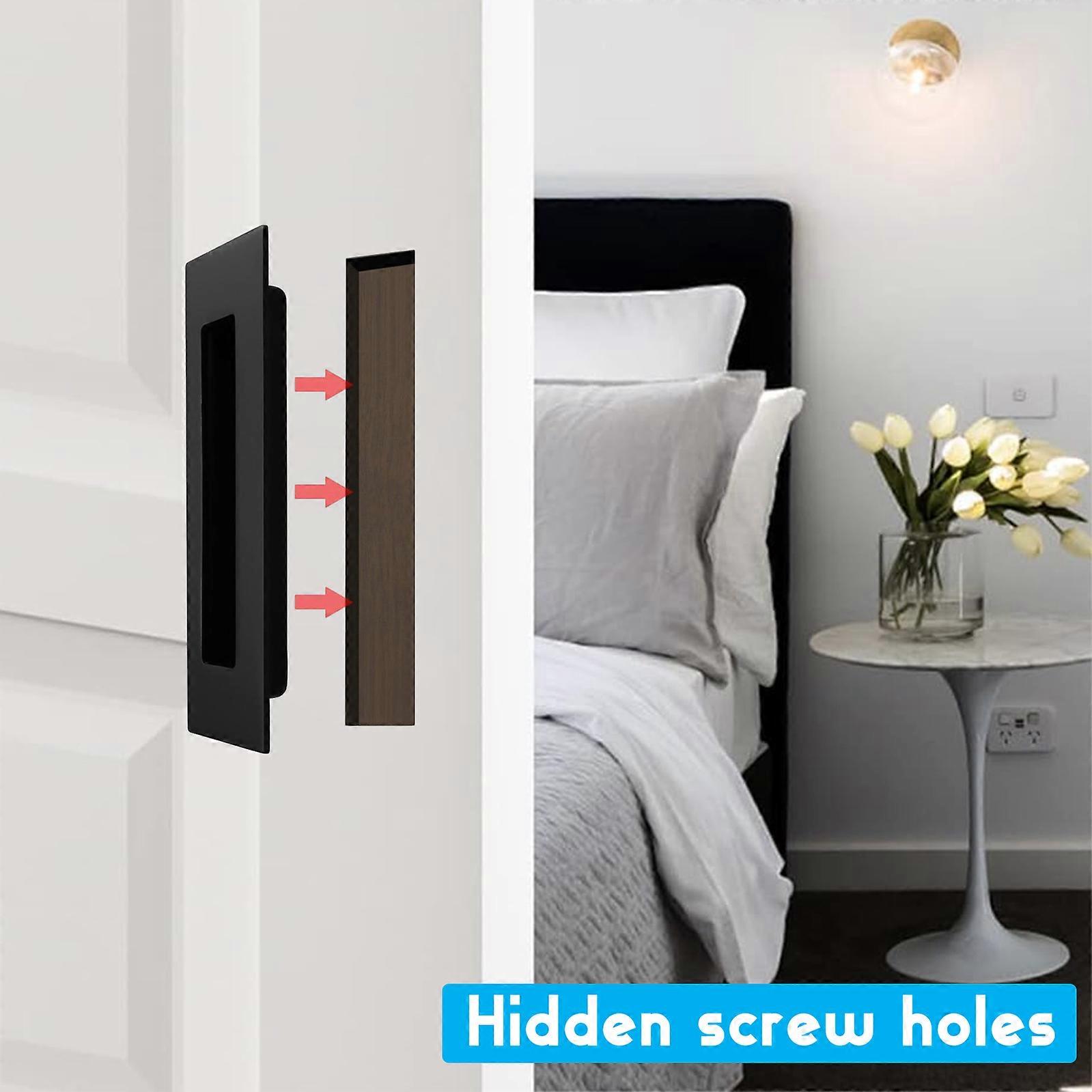 2pcs sliding door handles - matte black