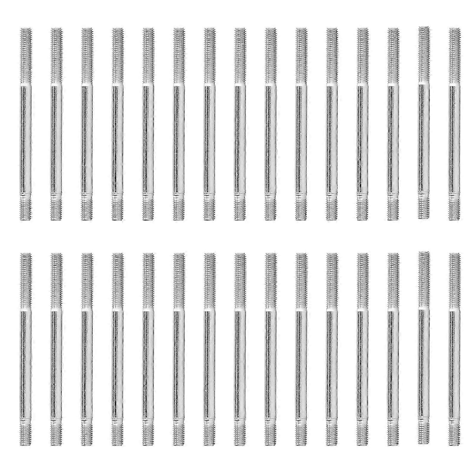 Lot de 30 goujons filetés à double extrémité en acier au carbone résistant à l'usure M6 pour moteur 95 mm/3,7 pouces