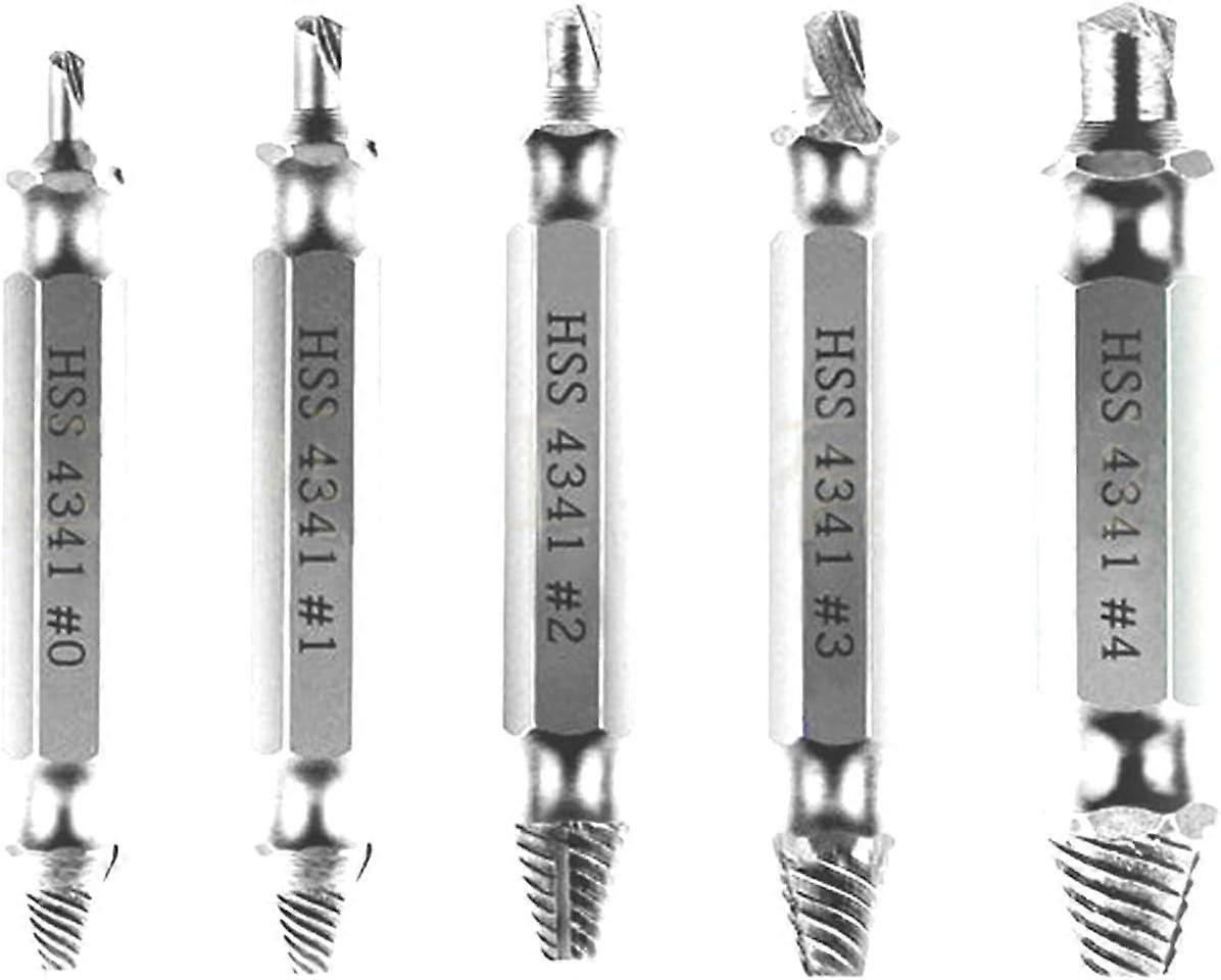 Screw Extractor - 5 Piece - Screw Extractor Set - Screw Extractor - Drill Bit Extractor - Bolt Stripping - Screw Extractor Set - Screw Extractor - Si