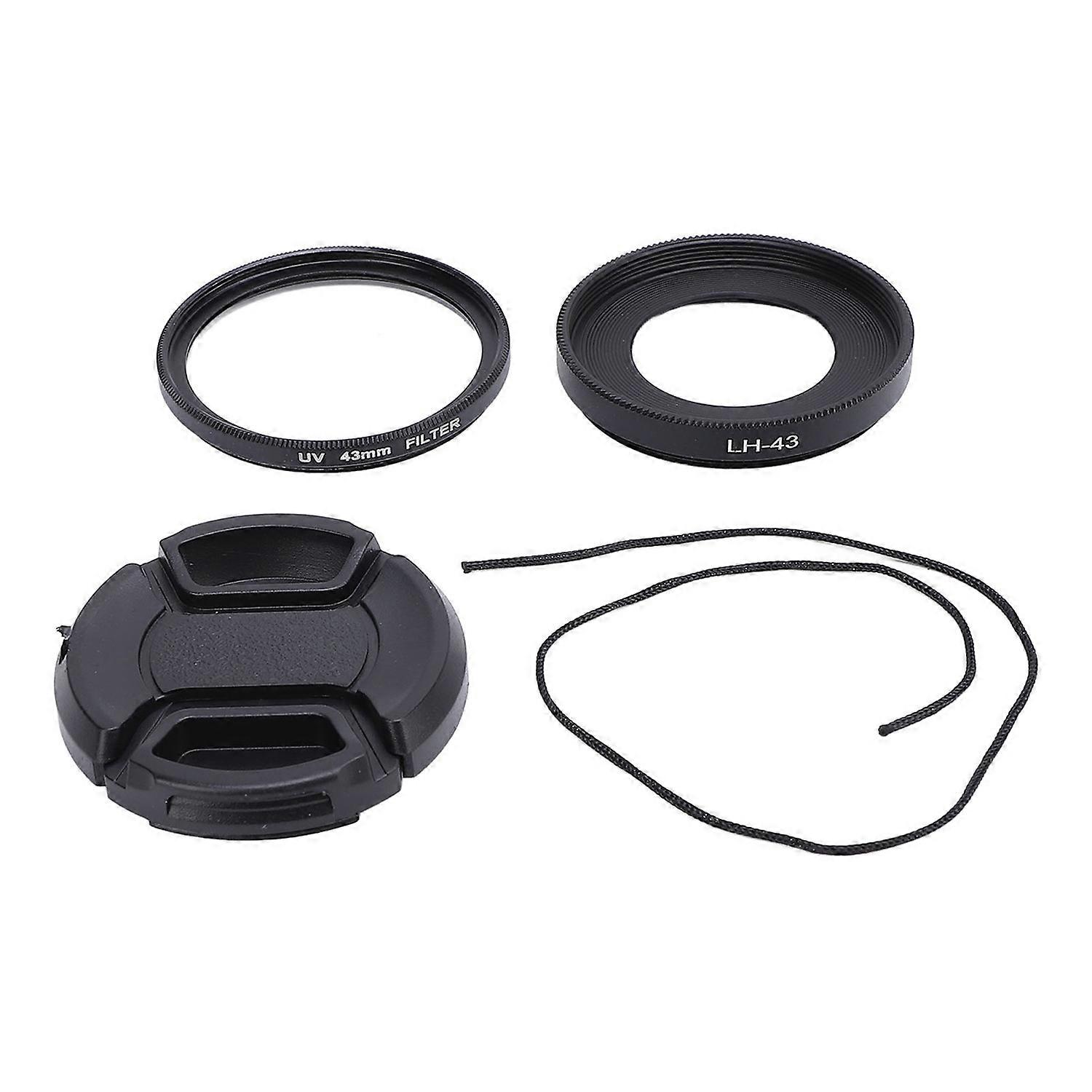 Lens Hood 43MM HD UV Filter 43mm Lens Hat Set for EF M 22mm F2 STM Compact System Fixed Lens