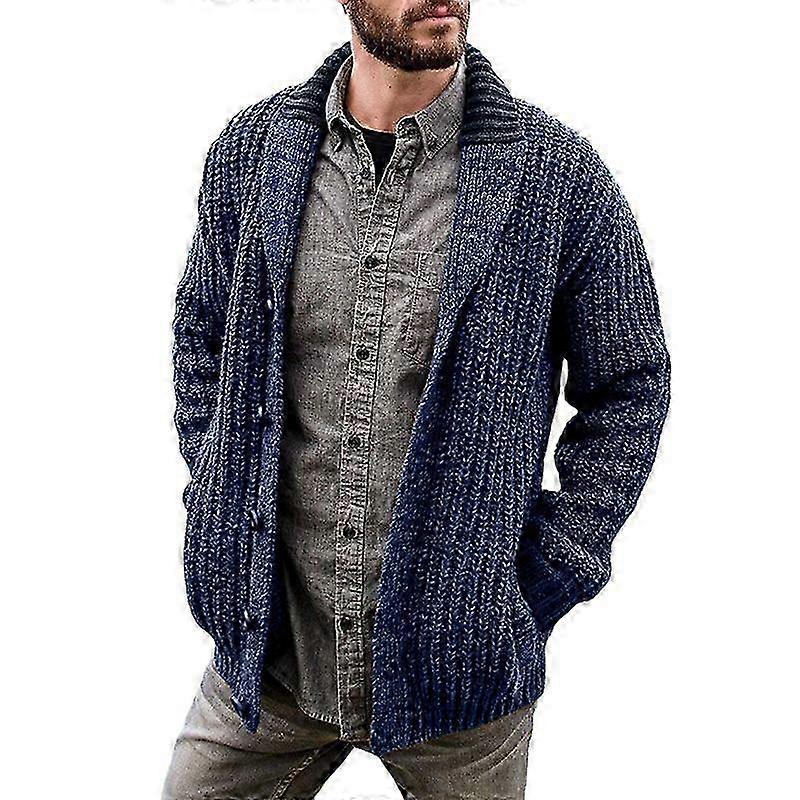 Button-Up Stand-Up Collar Knit Cardigans for Men